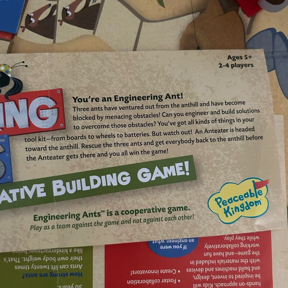 Engineering Ants Cooperative Stem Building Board Game Ages 5 and up - Picture 4 of 4
